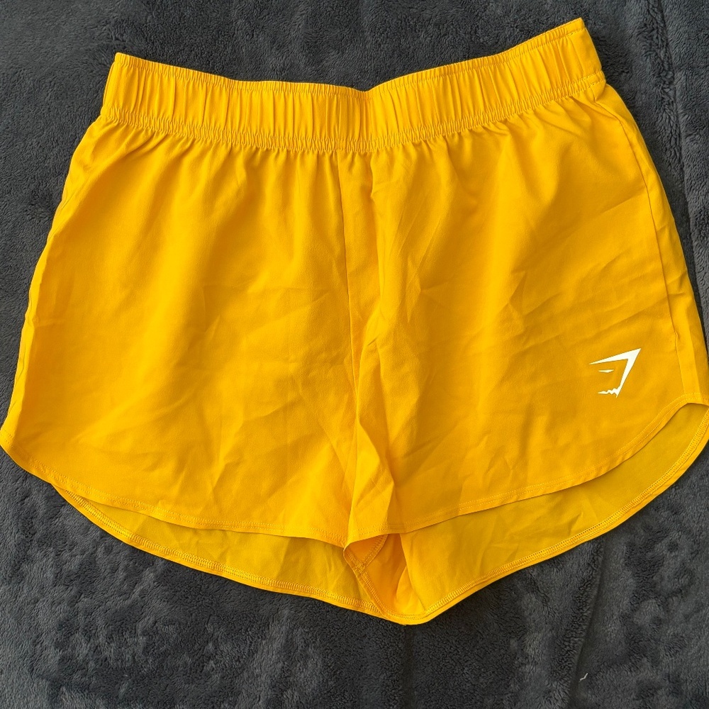 Gymshark Women's Athletic Shorts in Bright Yellow